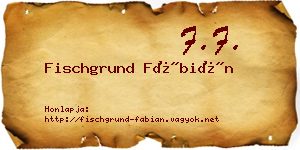 Fischgrund Fábián névjegykártya